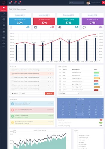 cms管理系统后台模板 Atomios7风格后台html模板