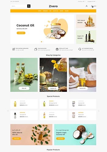 油制品花生油橄榄油豆油商城html网站模板