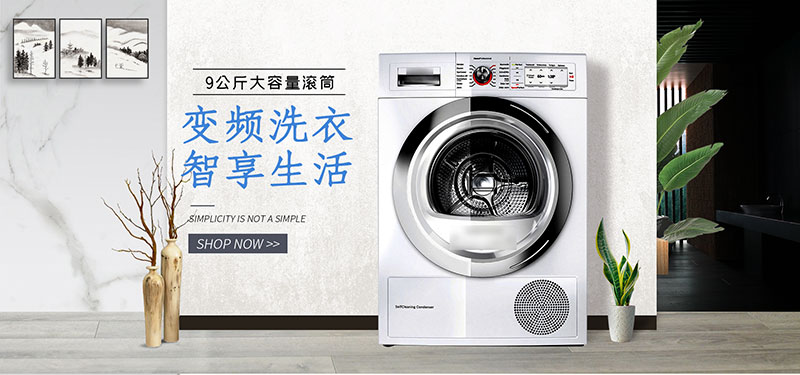 家电变频洗衣机banner图