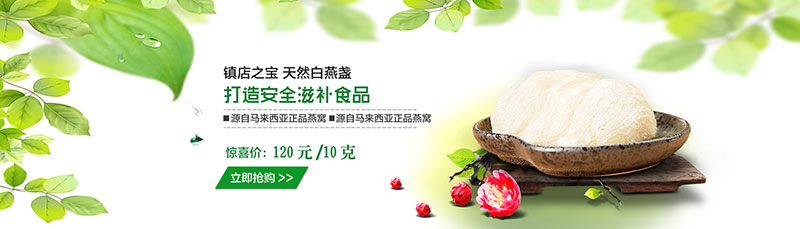 绿色养生燕窝banner图